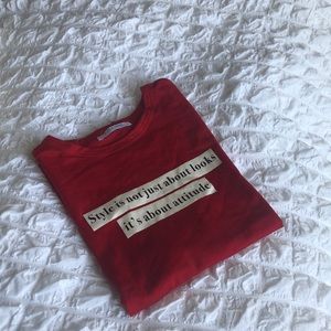 Zara red graphic tee